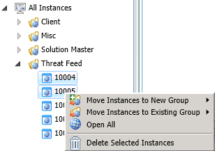 Multiple instances menu