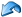 A blue backwards arrow icon. 