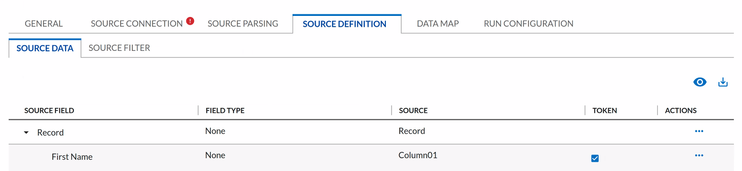 Data feeds token example