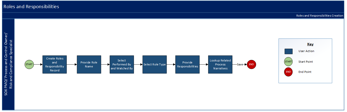 Financial Controls Monitoring - Managing Roles & Responsibilities application tasks process flow diagram